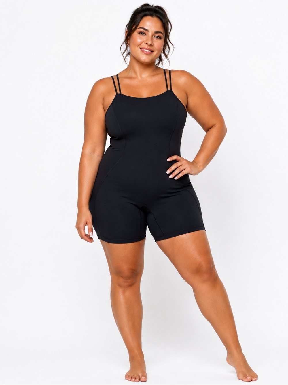 Abercrombie & Fitch YPB SculptLUX Active Black Jumpsuit Romper Size XL